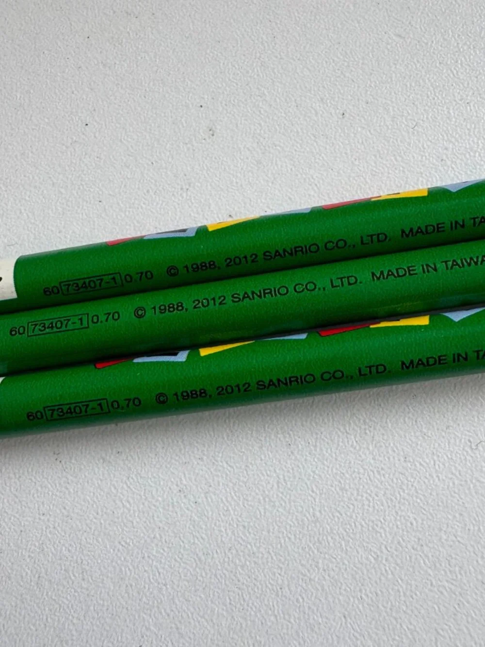 Sanrio Keroppi Set of 3 HB #2 Pencils 2012 Made in Taiwan Kawaii Rare